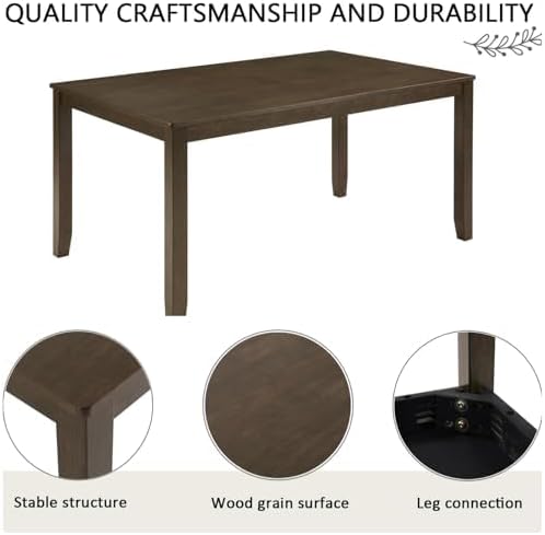 Farmhouse Dining Table Set, 6-Piece - Image 5
