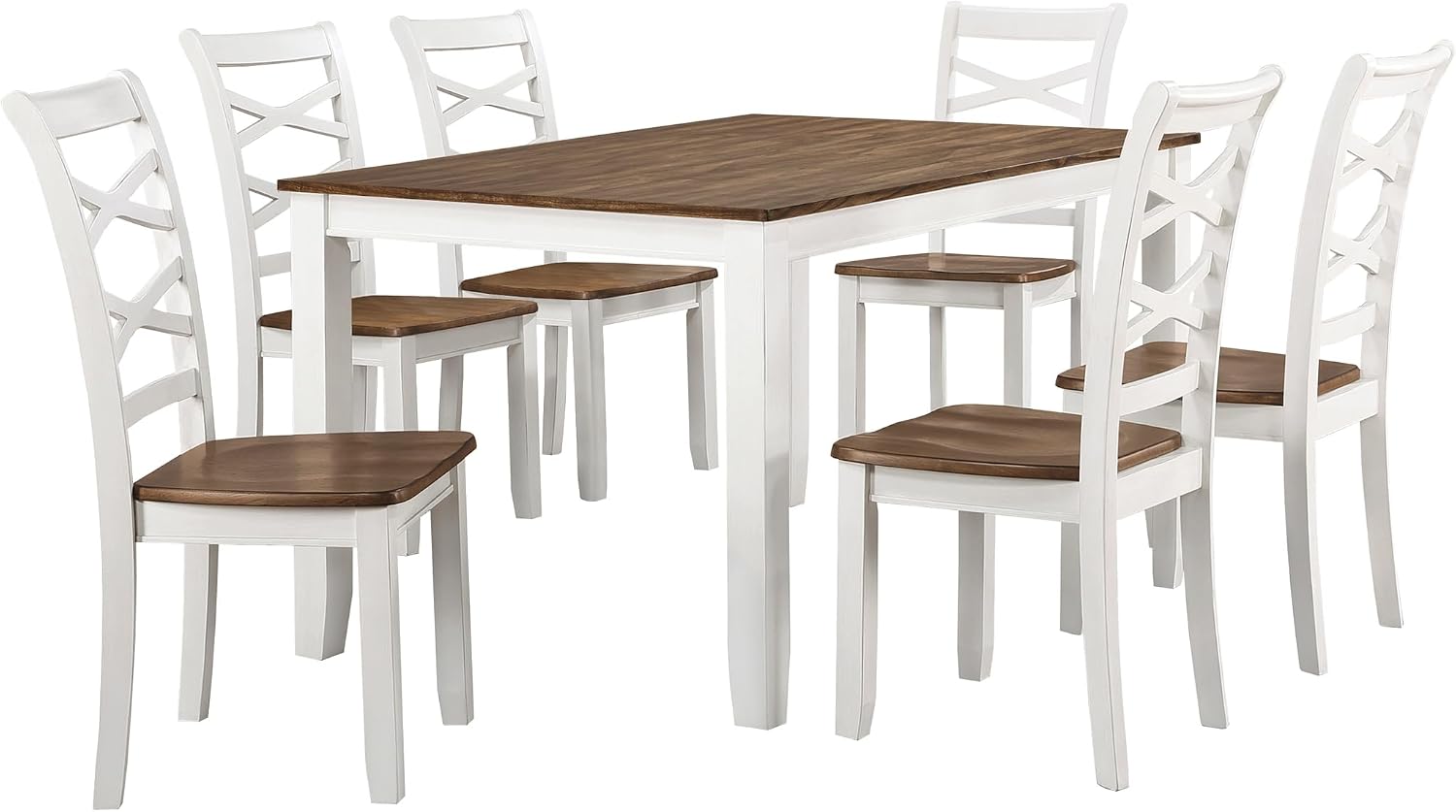Dining Table and Chair Set, 7-Piece - Image 6
