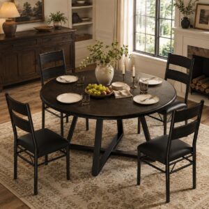 Round Dining Table Set, 5-Piece