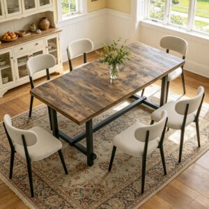 Farmhouse Dining Table Set, 7-Piece