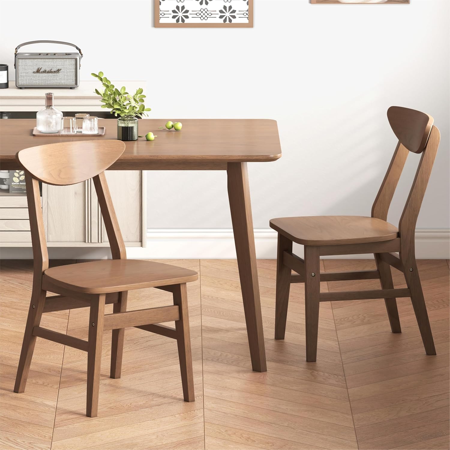 Wood-Veneer Dining Table Set, 5-Piece - Image 4