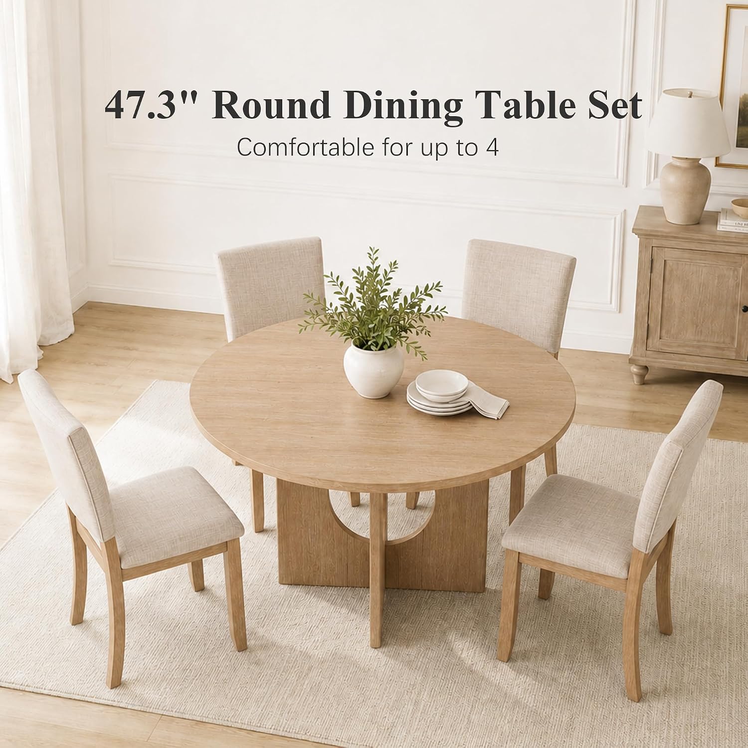 Round Dining Table Set, 5-Piece - Image 7