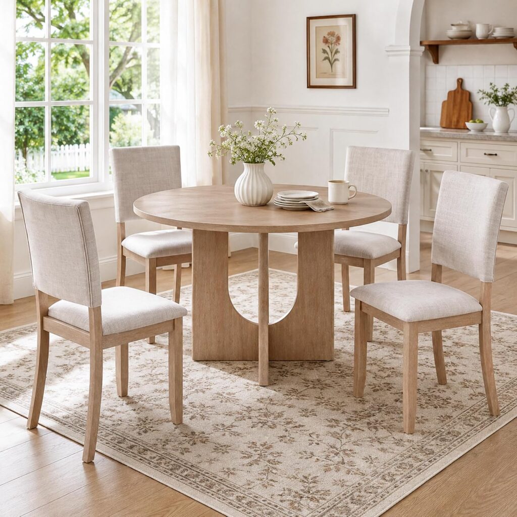Round Dining Table Set, 5-Piece
