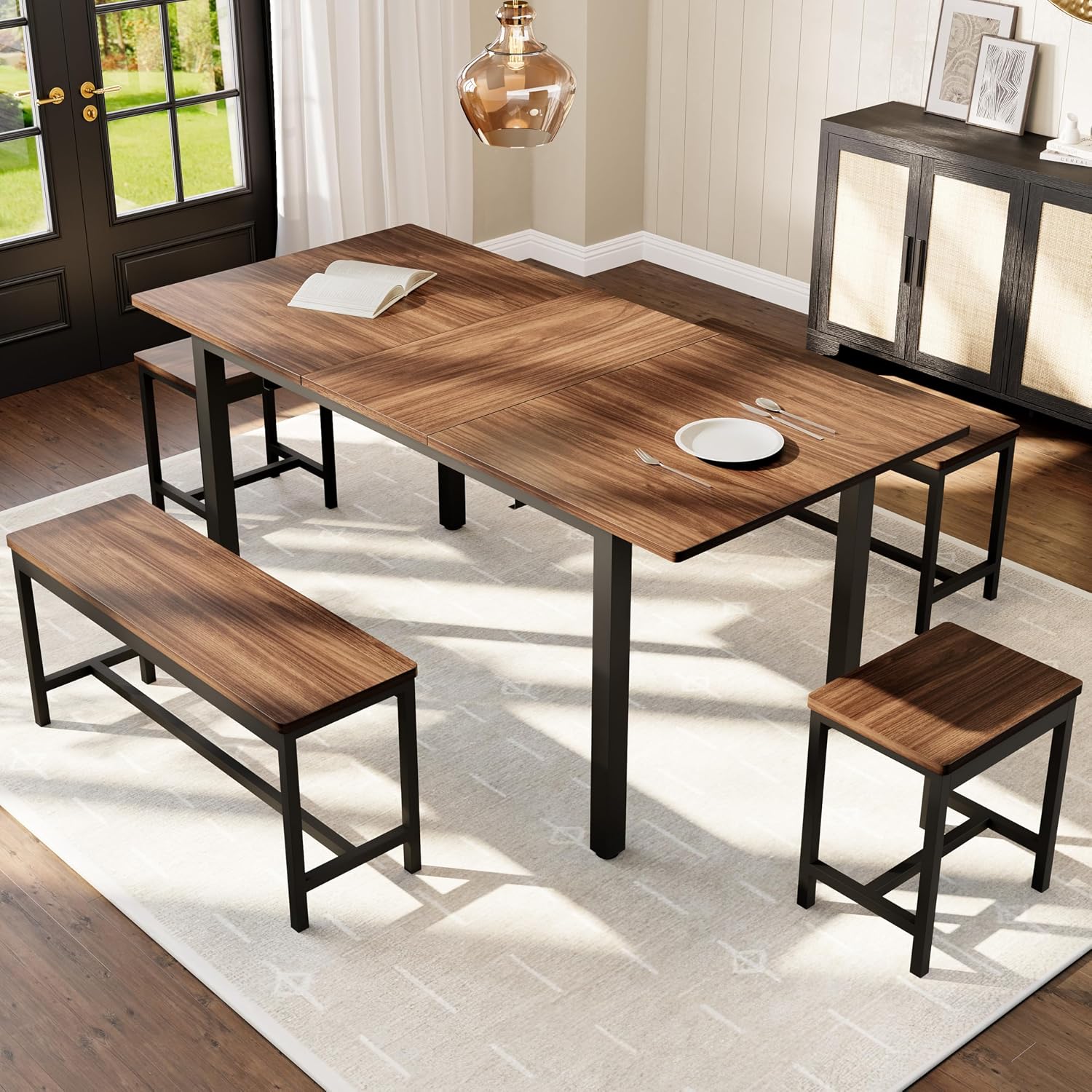 Extendable Dining Table Set, 5-Piece - Image 8