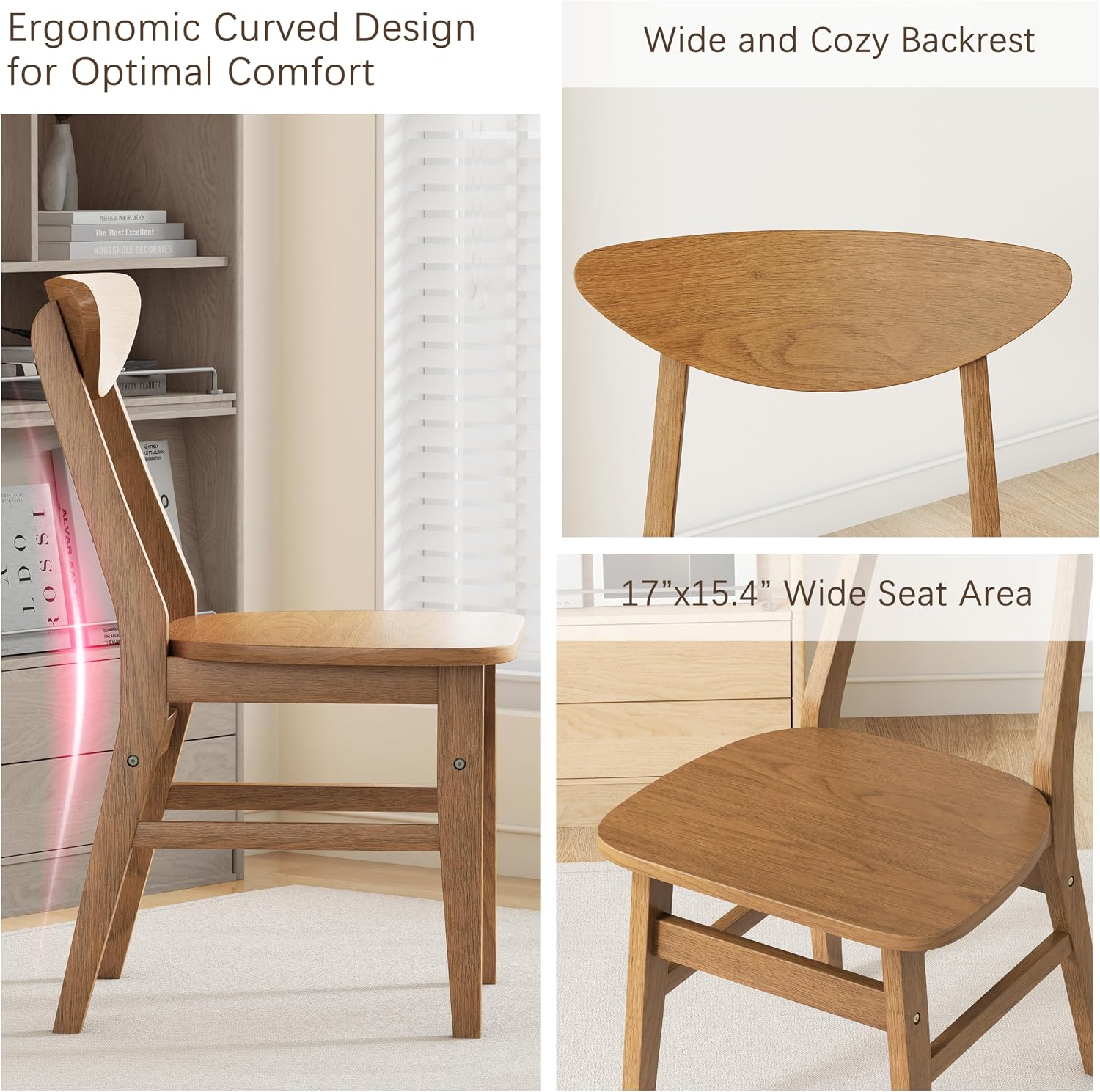 Wood-Veneer Dining Table Set, 5-Piece - Image 8