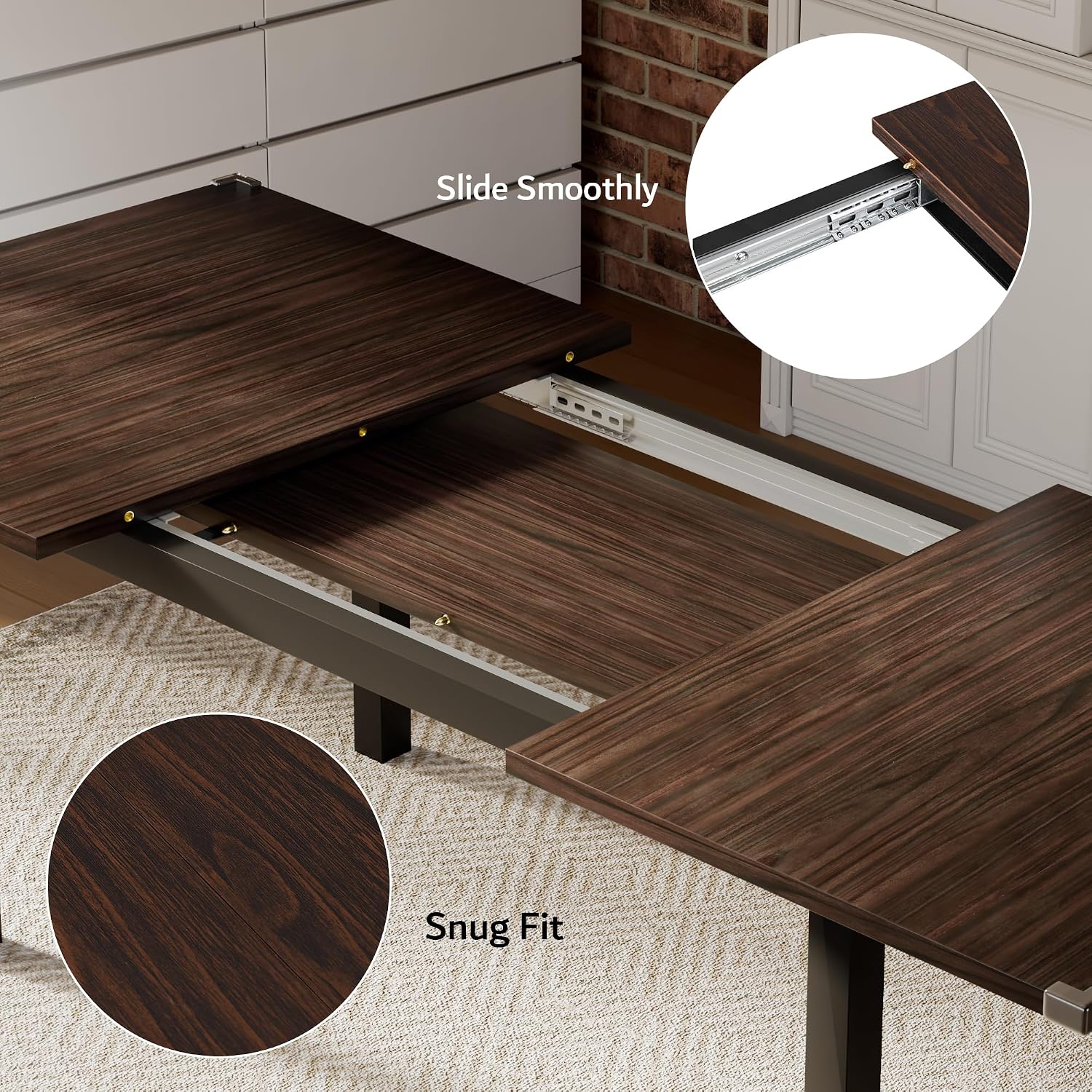Extendable Dining Table Set, 7-Piece - Image 5