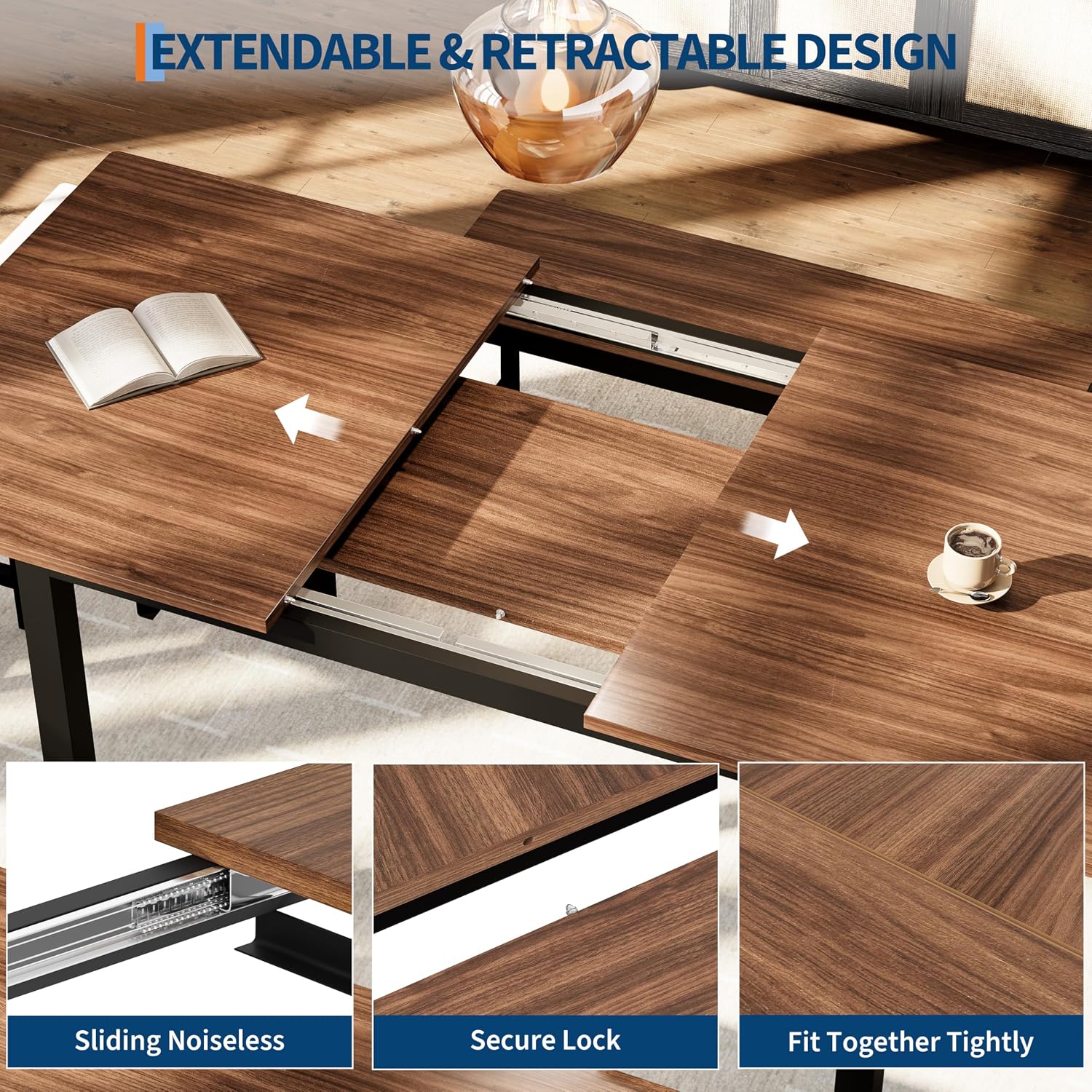 Extendable Dining Table Set, 5-Piece - Image 5